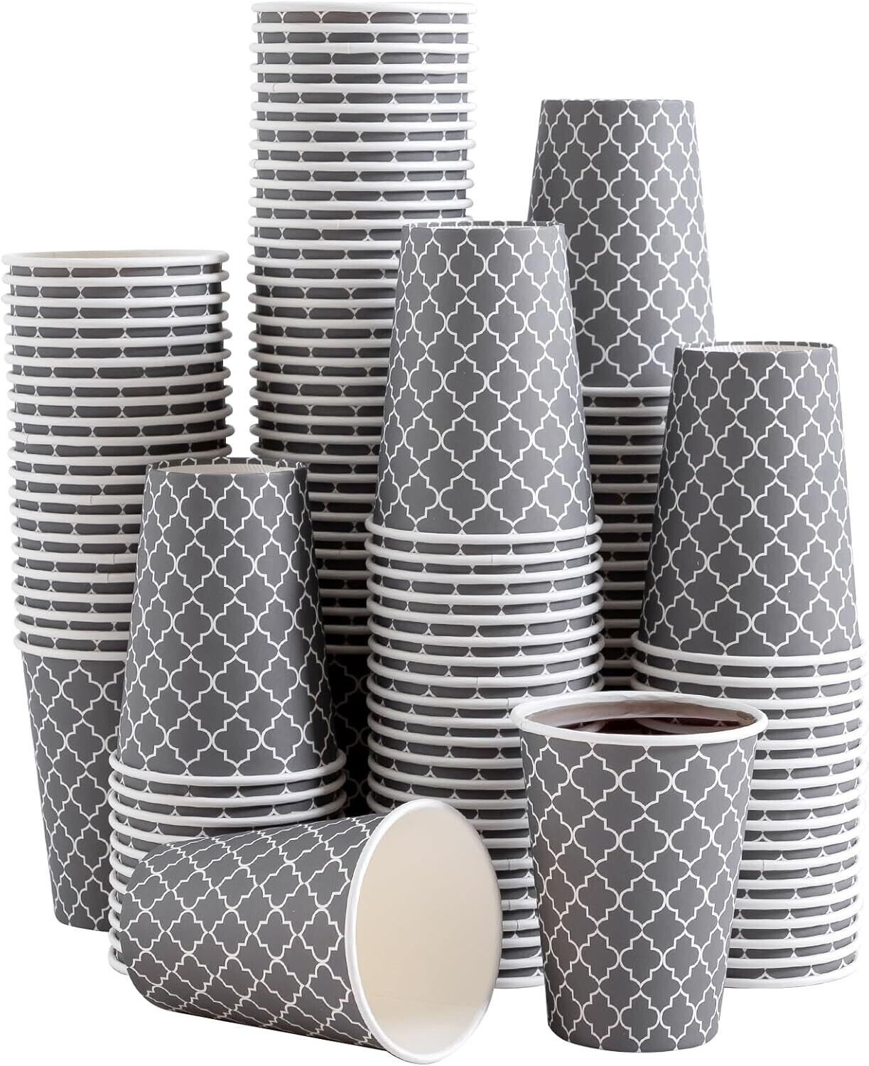 180 Pack 12OZ Disposable Coffee Cups, for Cold Hot Drinks (No Lids)