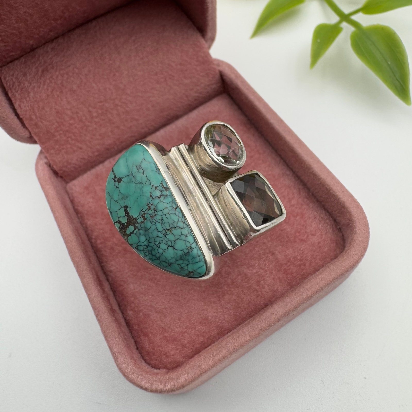 Vintage ARYA Sterling Silver Turquoise Ring