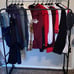 Double Rods Clothing Rack with Wheels, Garment Rack for Hanging Clothes