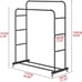 Double Rods Clothing Rack with Wheels, Garment Rack for Hanging Clothes