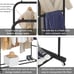 Double Rods Clothing Rack with Wheels, Garment Rack for Hanging Clothes