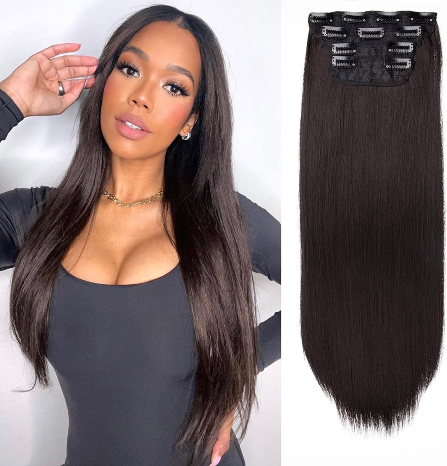 20 inch 4 pieces 11 inch thick hairpieces extension