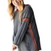 NATURAL LIFE PATCHWORK PULLOVER TOP BOHEMIAN RELAXED HIPPIE RAW EDGE SWEATSHIRT