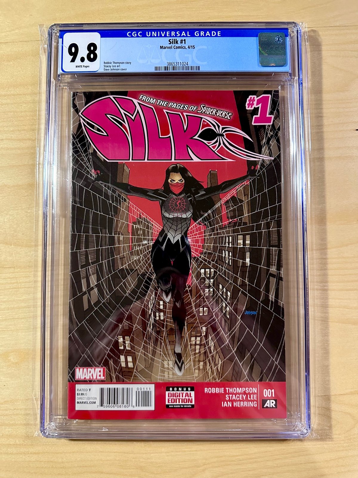 Silk #1 (2015) Cindy Moon Sony Movie Marvel Comics 1st Print CGC 9.8 Silk #1 (2015) Cindy Moon Sony Movie Marvel Comics 1st Print CGC 9.8