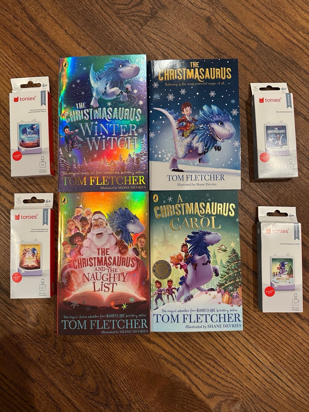Tonies content characters Christmasaurus series and book set