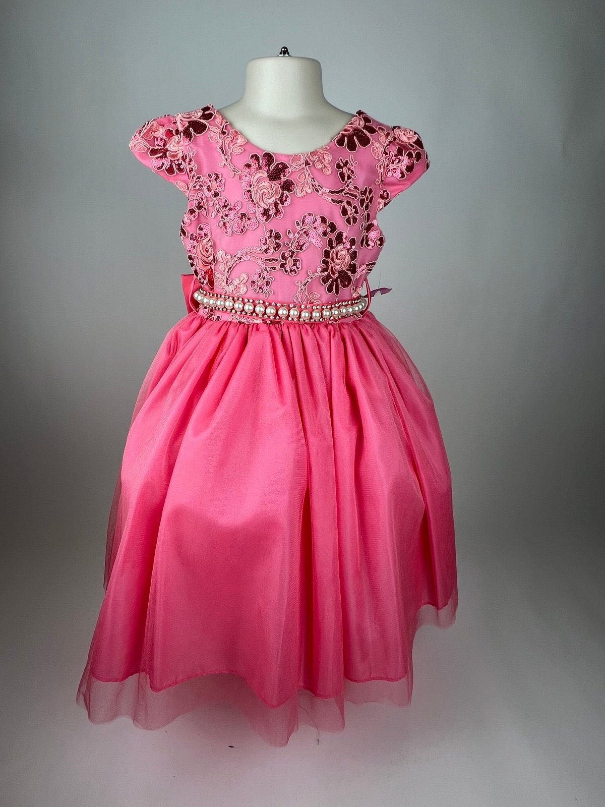 Girls coral party dress sz 4