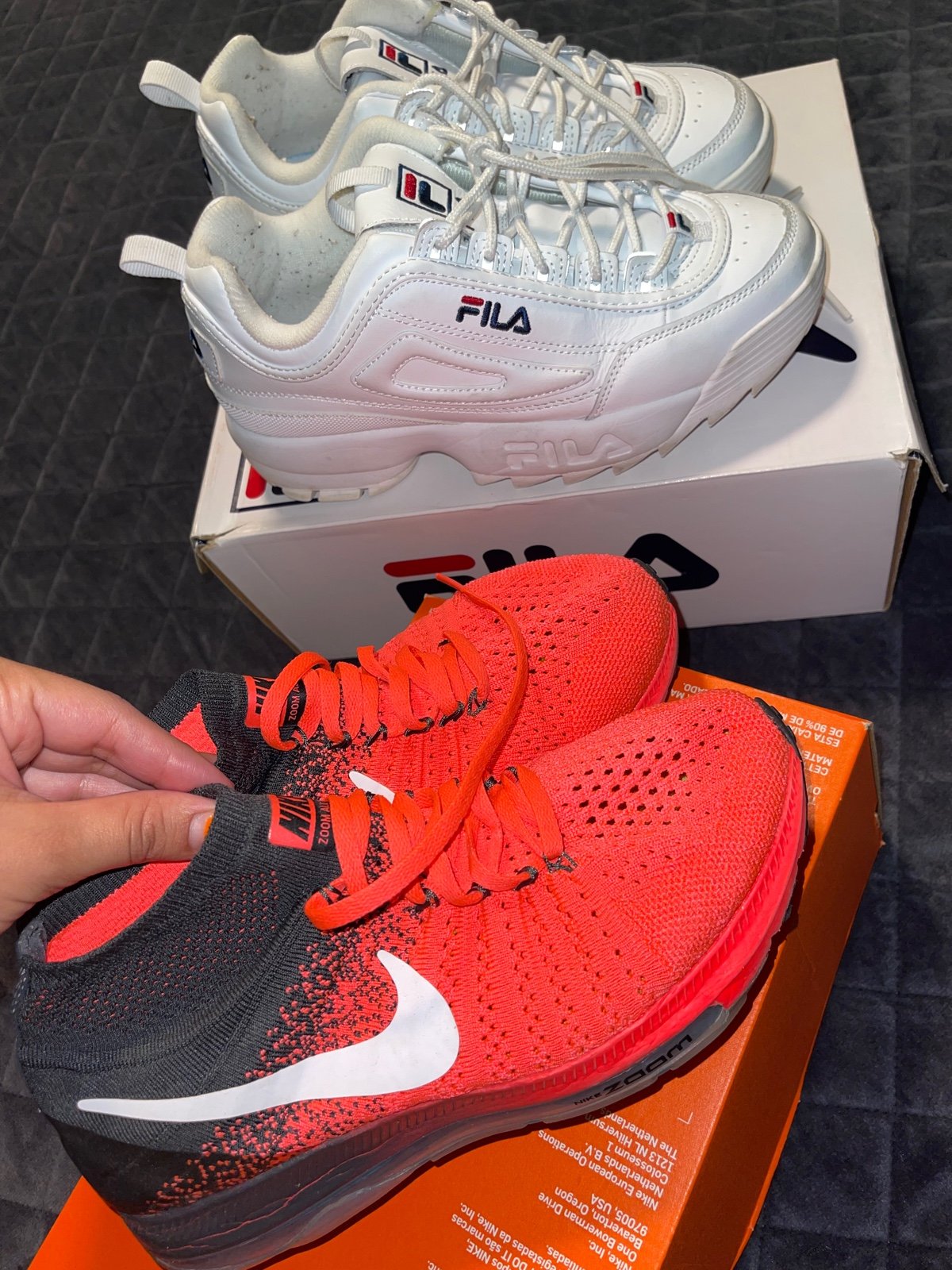 Fila and Nike offers shoes