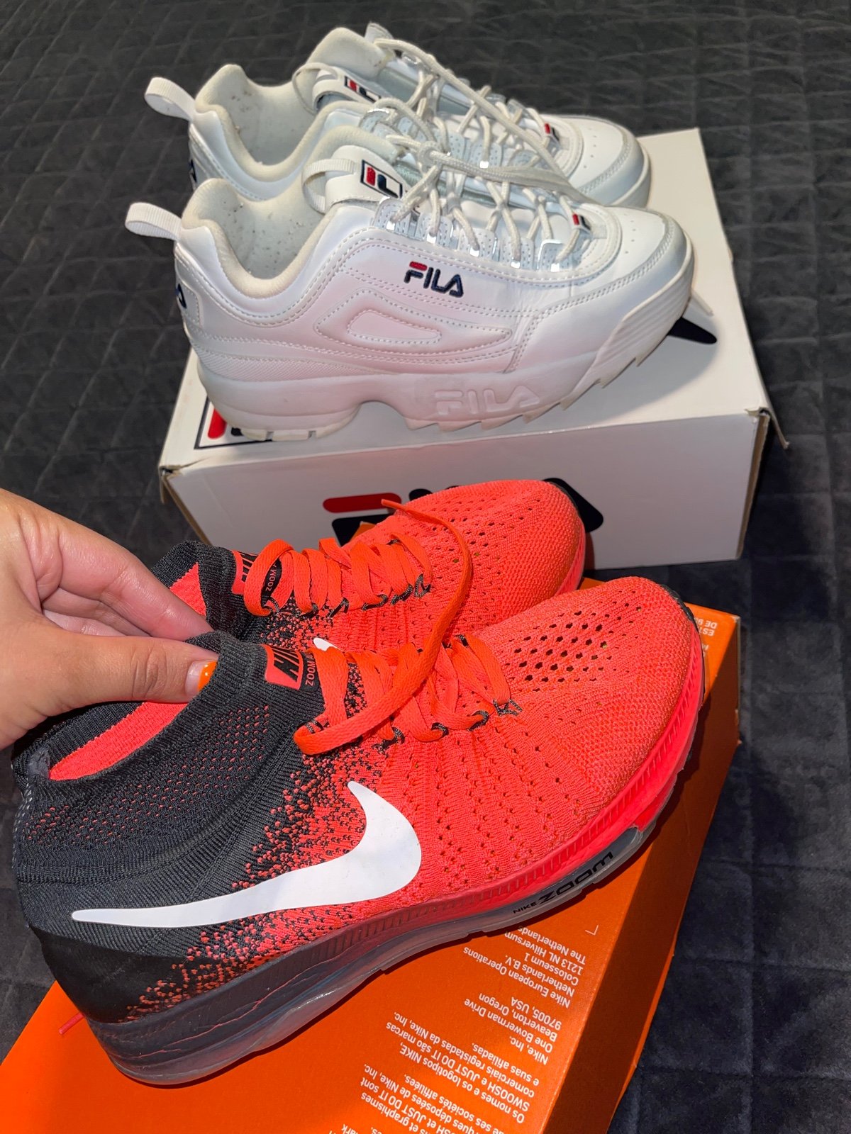 Fila and Nike offers shoes