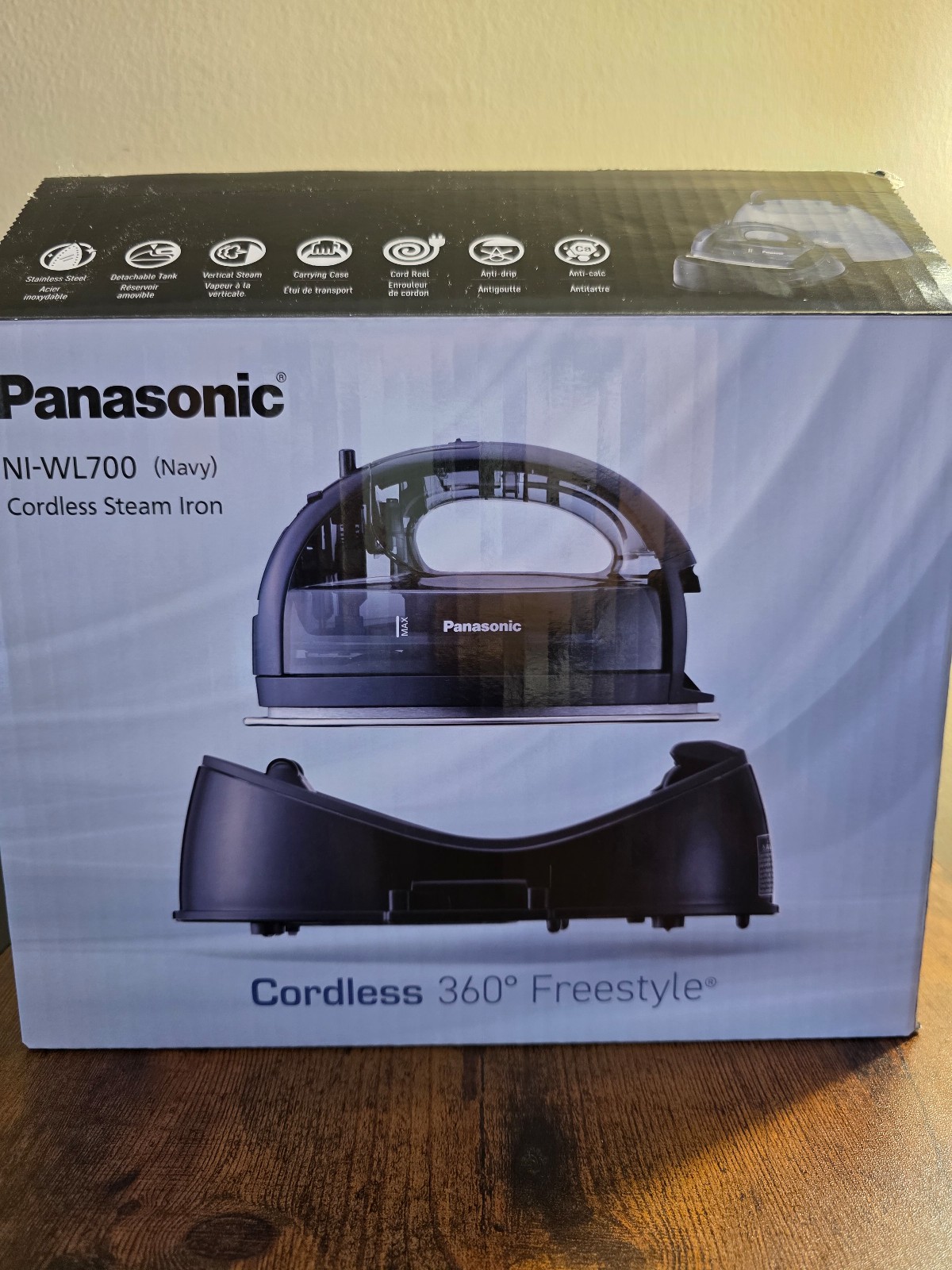 Panasonic Cordless Steam/Dry Iron 1500W Blue NI-WL700A NEW