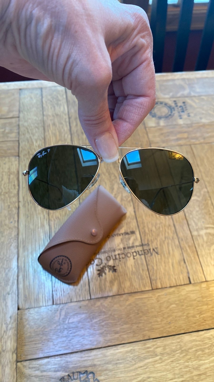 Like New Ray-Ban Polarized Aviator Sunglasses