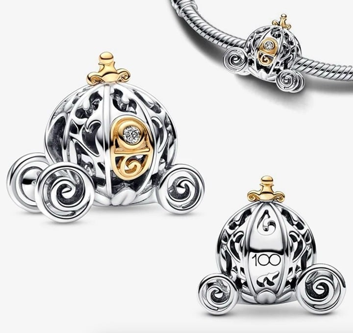 DIY Charm Disney 100th Anniversary Cinderella's Enchanted Carriage fits Pandora