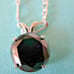 3.58ct 100% REAL NATURAL BLACK DIAMOND NECKLACE,CERTI FICATE,FREE DIAMOND TESTER