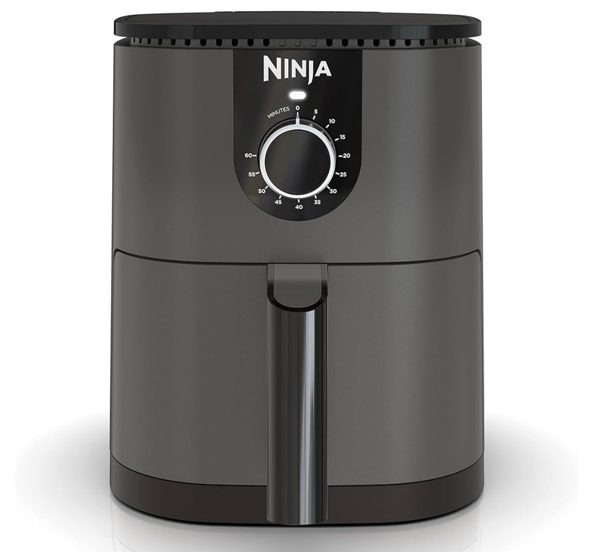 Ninja Mini Air Fryer, 2 Quarts, Compact, Nonstick, with Quick Set Timer, Grey