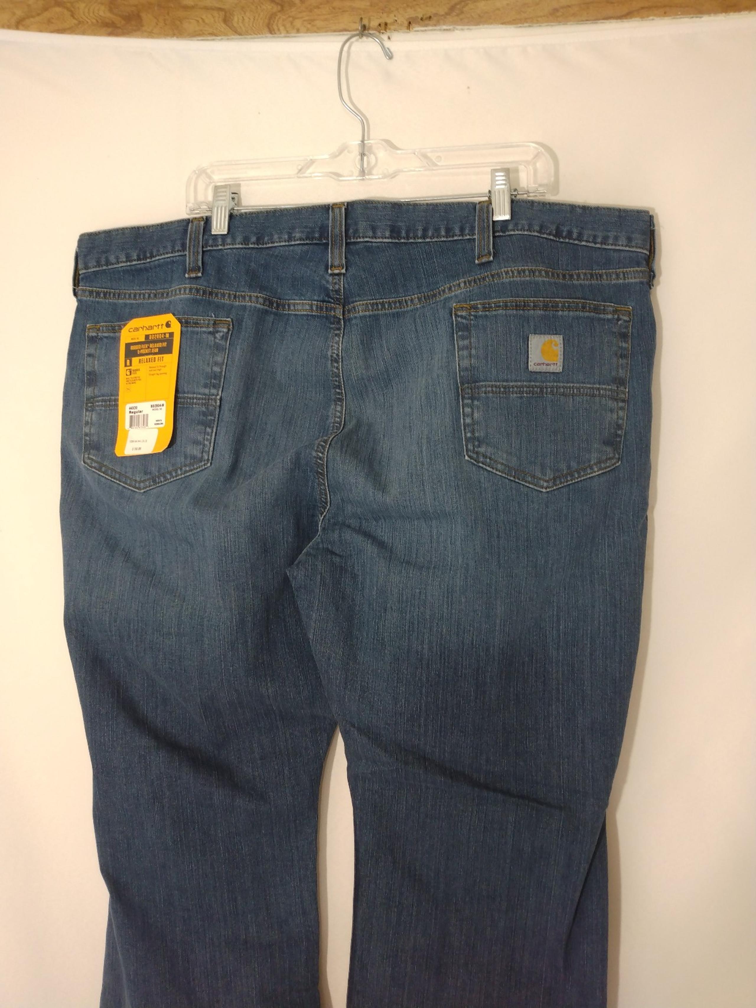 NET Mens Carhartt BD2804-M Rugged Flex Relaxed Fit 5 Pocket Jeans Sz 44 x 30