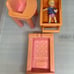 Vintage Playskool Dollhouse Baby & Nursery Furniture Cradle Highchair Stroller