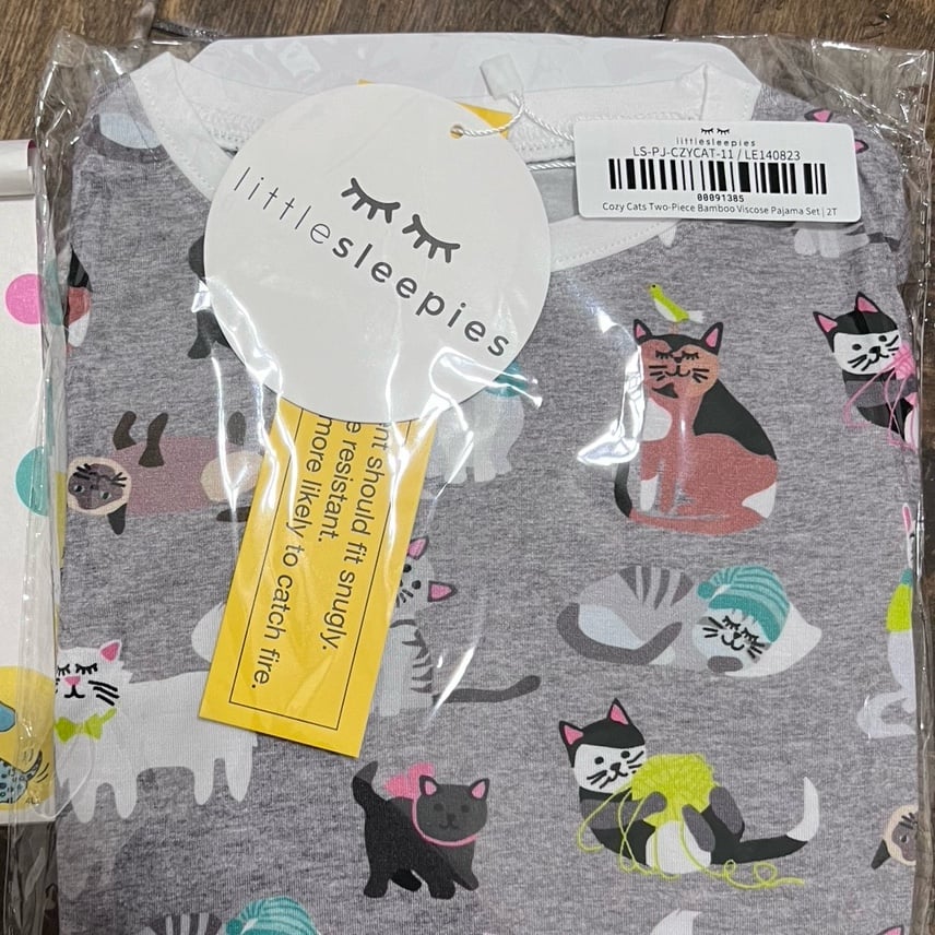 Little Sleepies Cozy Cats 2T pajamas