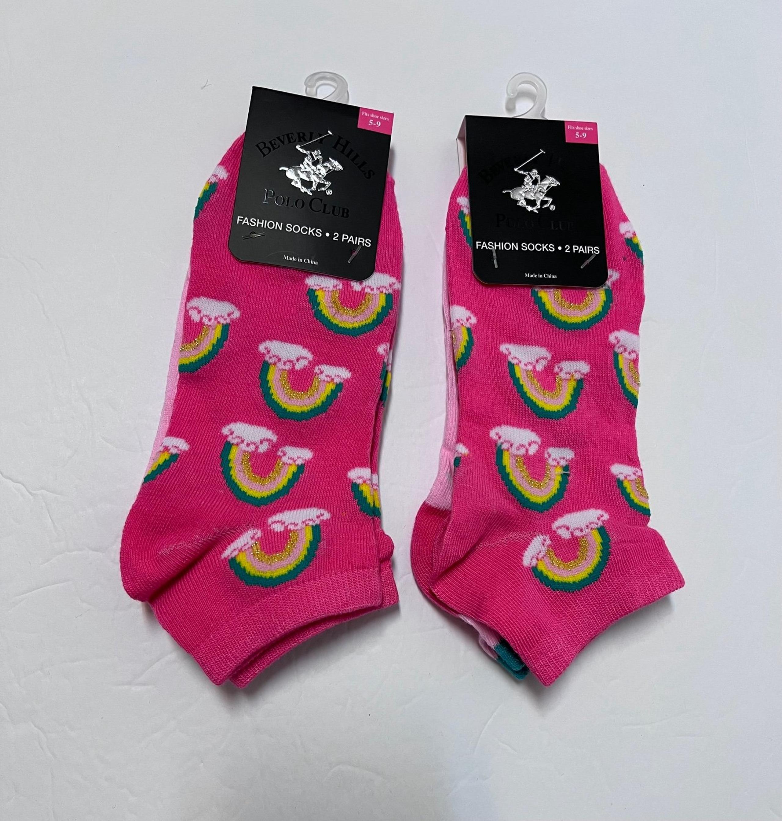 4 Pairs Beverly Hills Polo Club Women's Low Cut Ankle Fashion Socks
