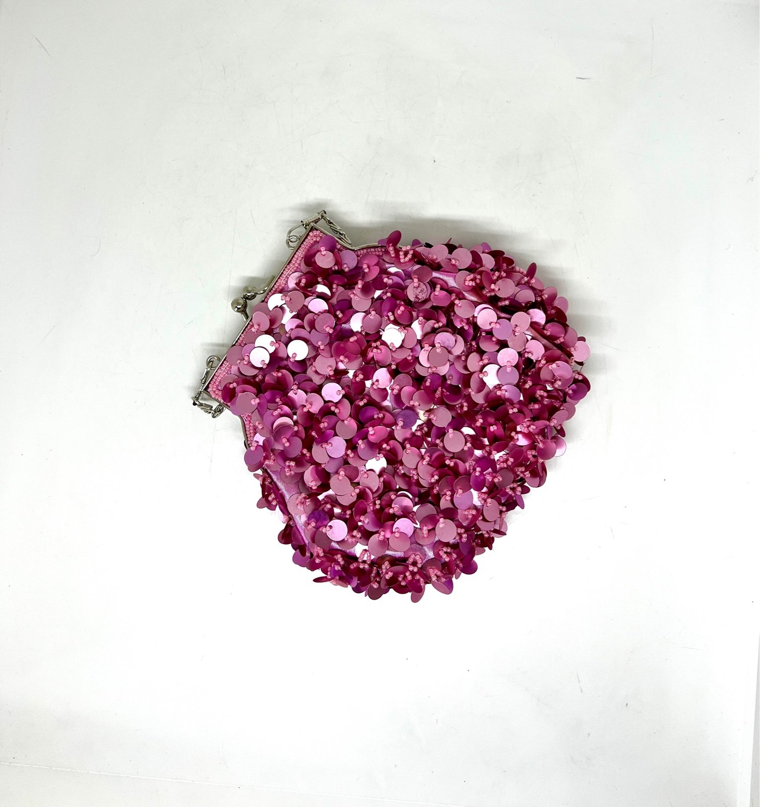 PINK SEQUINS~VINTAGE~CLUTCH / SHOULDER MINI BAG