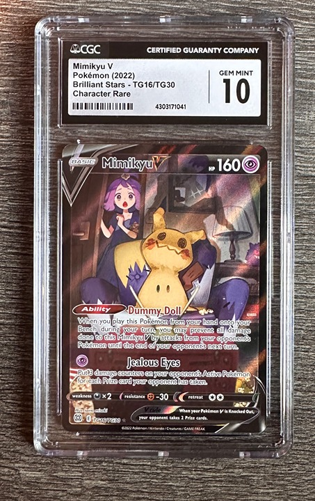 Pokemon Mimikyu V Brilliant Stars-TG16/TG30 Character Rare Gem Mint 10
