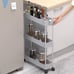 Slim Storage Cart 3 Tier,Bathroom Organizer