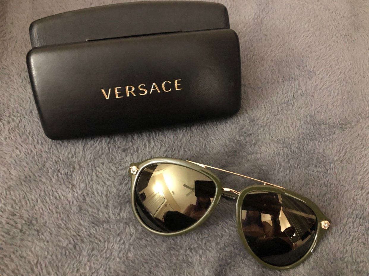 Versace Aviator Green Sunglasses