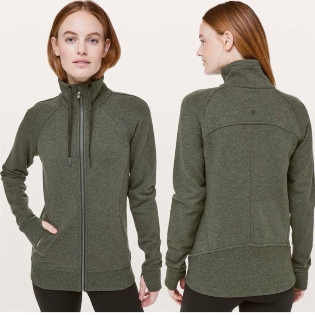 Lululemon Camo Green Huddle And Hustle Jacket Size 8