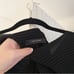 Low Classic V Neck Rib Knit Top in Black One Size Retail 295