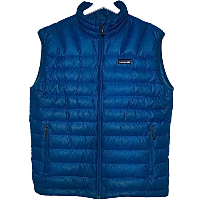 Patagonia Vest Goose Down Sweater Puffer Men's Medium Cold Weather Blue 84621