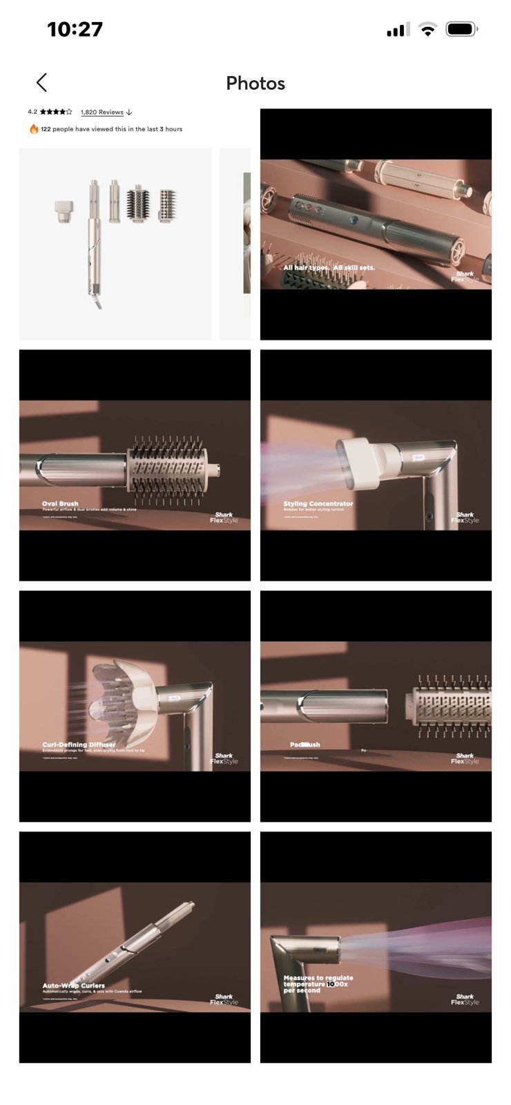 Shark, FlexStyle, Air Drying and air styling system..