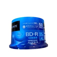 50 SONY Blu-Ray 4X BD-R 25GB White Inkjet Hub Printable Spindle 50BNR1VGPP4