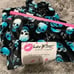 betsey Johnson blue ombre black ultra soft throw blanket