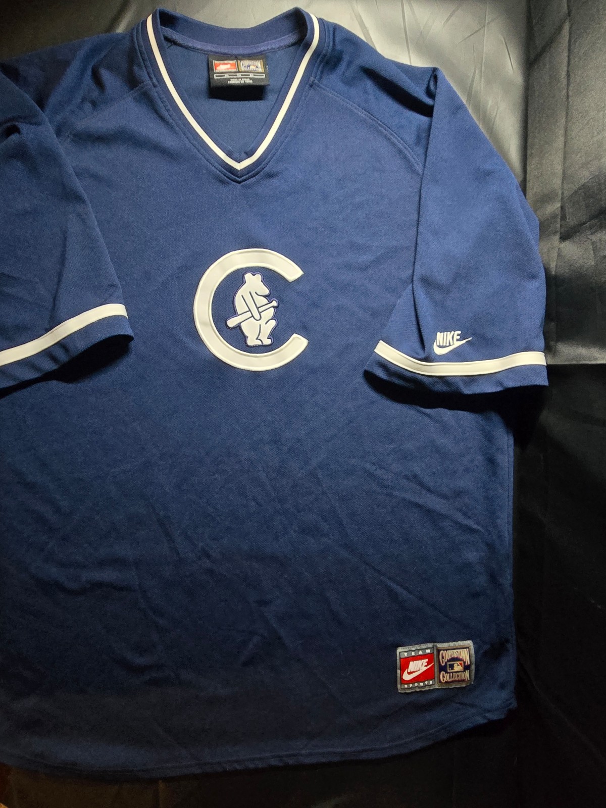 Vintage 90s Nike MLB Chicago Cubs 1914 Cooperstown Collection Jersey Men Size XL