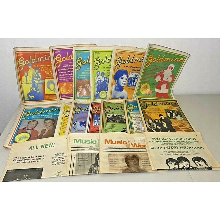 Goldmine Magazine Vintage Lot Of 13 Issues Early 80s Beatles Elvis Fats