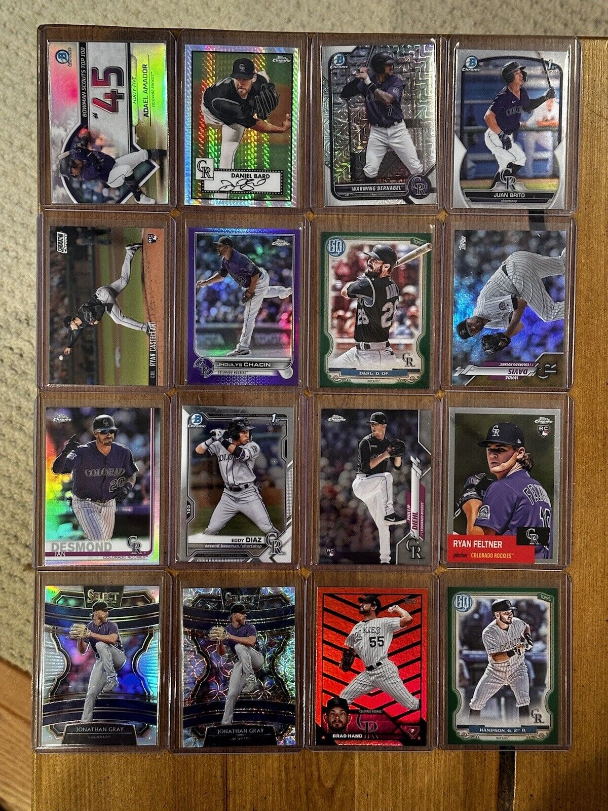 Colorado Rockies Chrome Rookie Lot w/ SPs