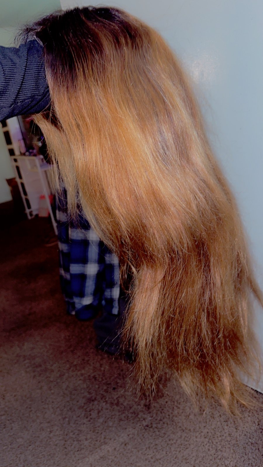 Human hair blonde wig