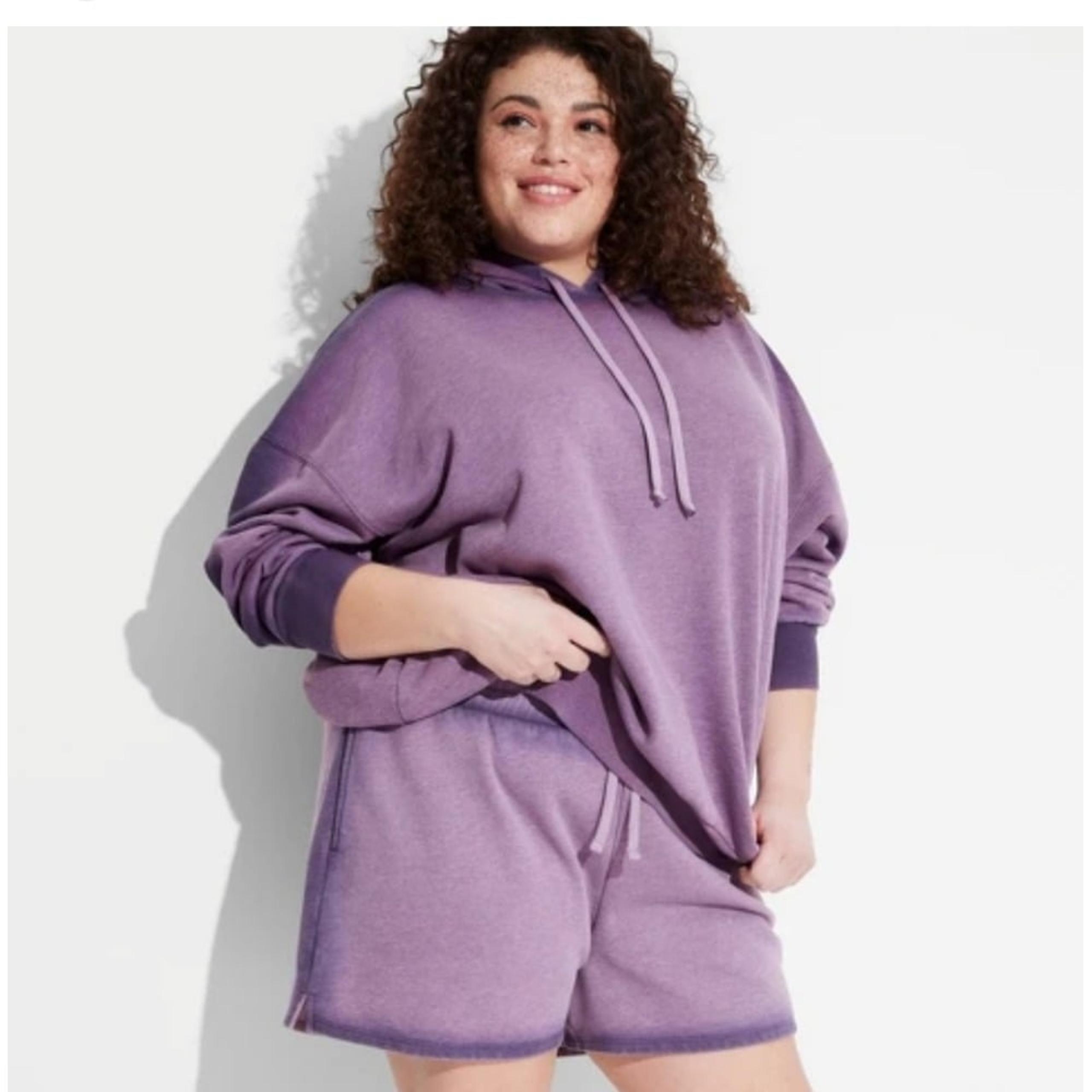 WILD FABLE PURPLE TCU PURPLE LONG SLEEVE FLEECE LINED HOODY XL