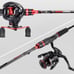 Carbon steel spinning cast fishing rod