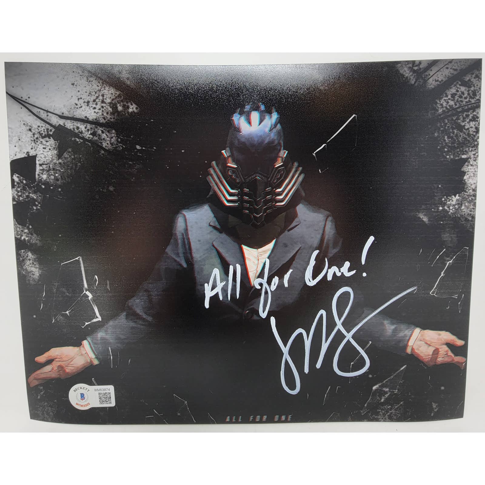 All For One signed My Hero Academia 8x10 Photo John Swasey