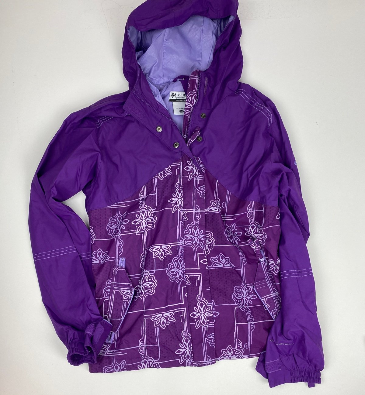 Columbia Omni Shield Waterproof Purple Jacket Youth 14/16