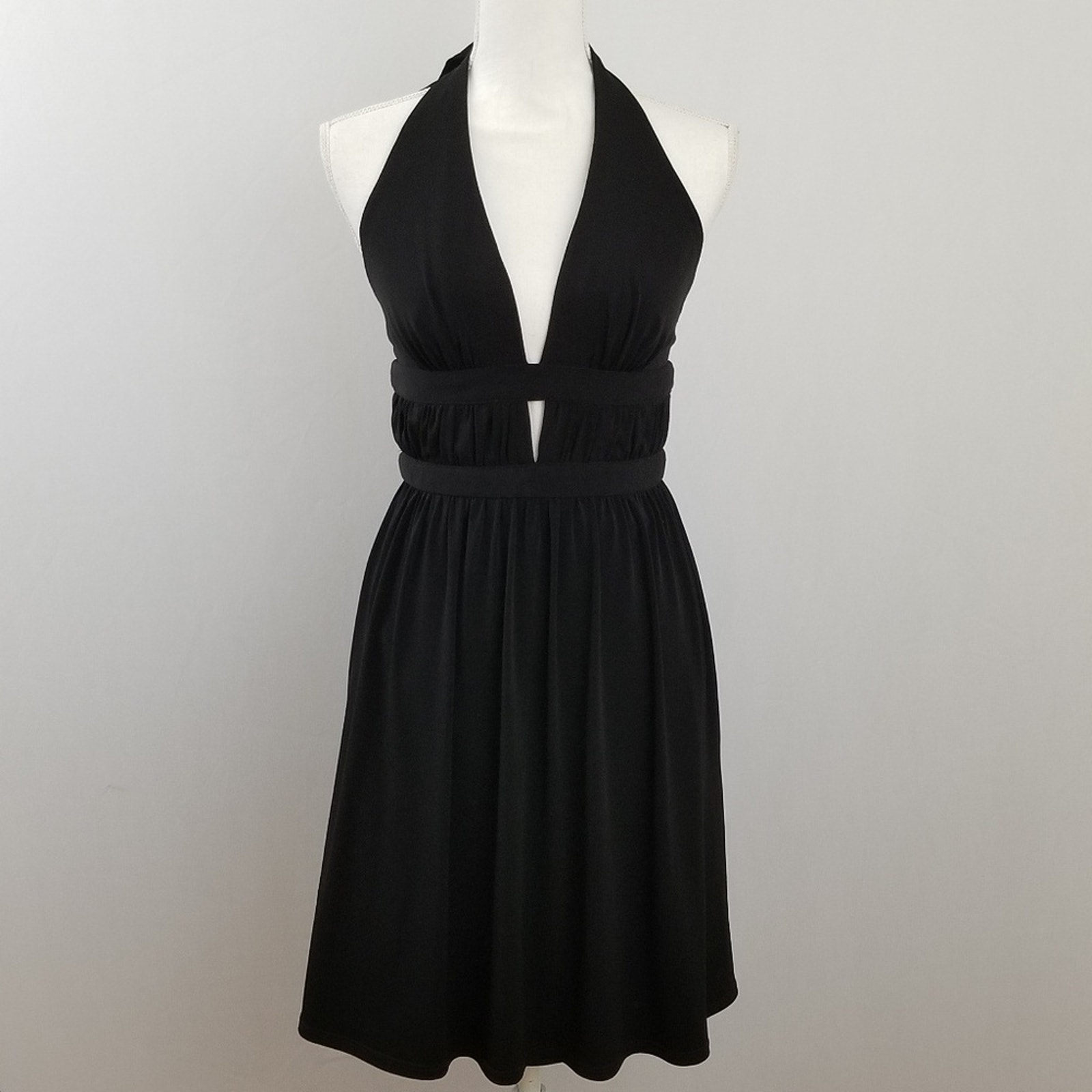 NWT ABS Allen Schwartz Black Halter Dress