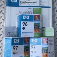 HP VIVERA 96/97/97 (1) Black & (2) Tri-Color Combo Pack Ink Cartridges, #81770