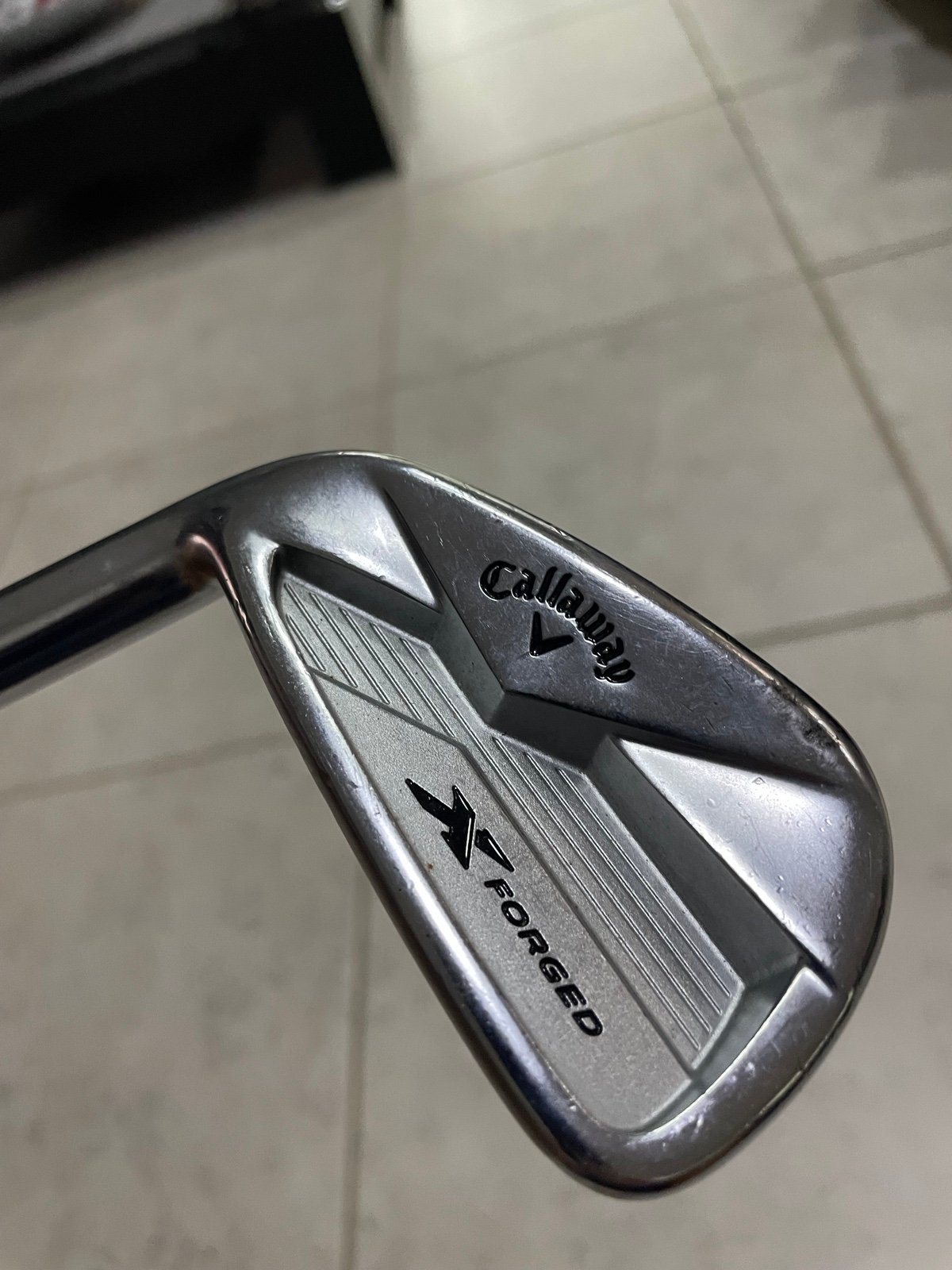 callaway x forged iron 7 in legt hand Steel shaft project x
