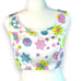 Oceanus Woman’s Sz Medium Crop Top White Floral