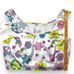 Oceanus Woman’s Sz Medium Crop Top White Floral