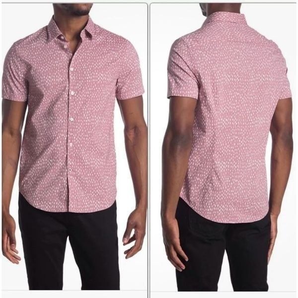 John Varvatos Star USA All Over Button Up Shirt