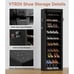 Narrow Shoe Rack with Covers 10 Tiers Tall Shoe Rack for Closet