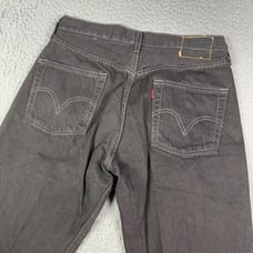 Vintage Levis Jeans Mens 32x34 Black 501 XX USA Made Denim Straight Button Fly
