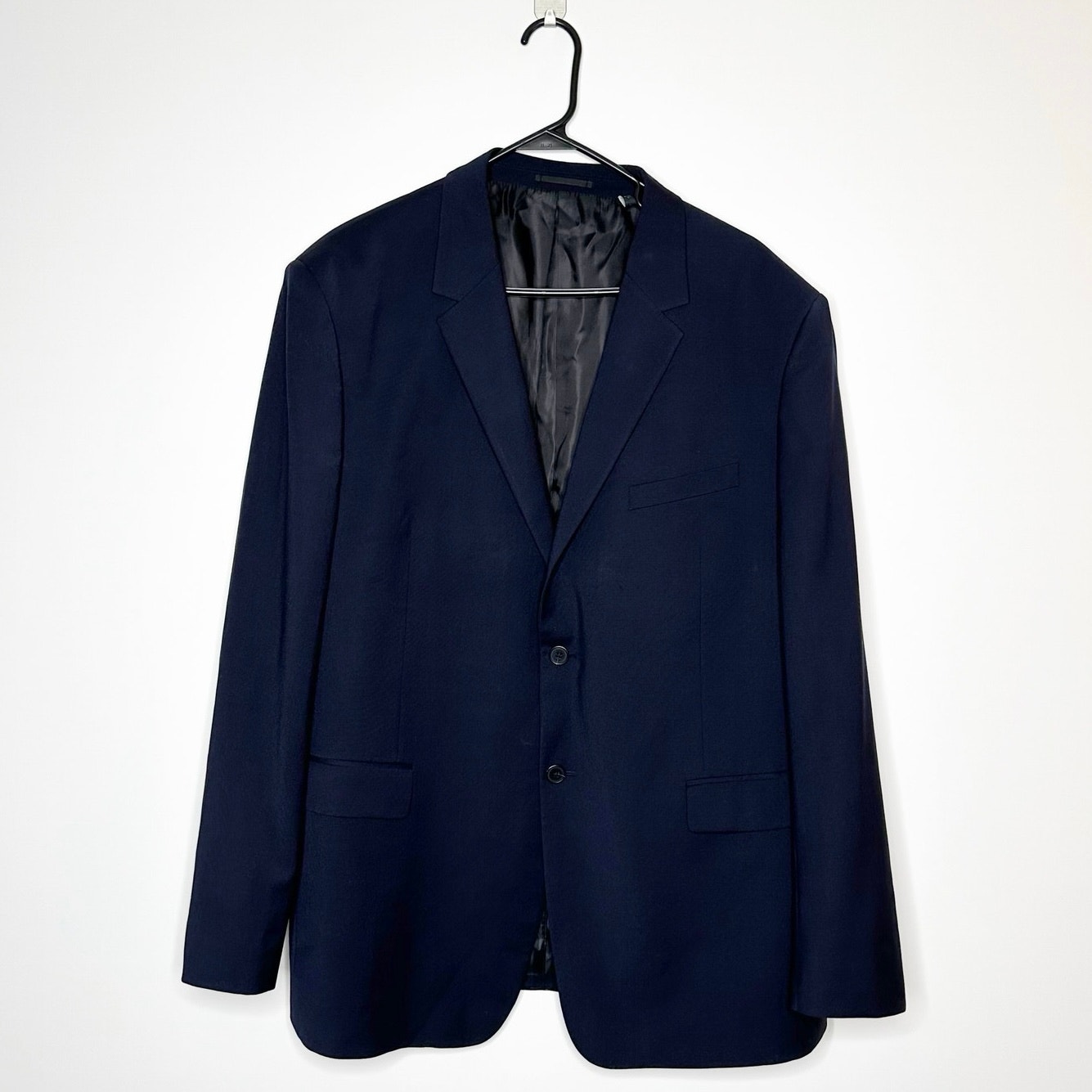 Theory Men's Wool Blend Blazer Navy Blue Size 46R