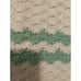 Crochet White Green Baby Blanket Security Soft Pastel Scallop Handmade 42 x 50