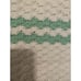Crochet White Green Baby Blanket Security Soft Pastel Scallop Handmade 42 x 50